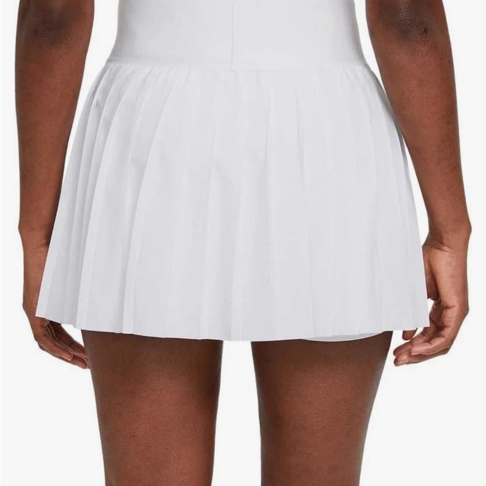 NIKE - Dri-Fit ADV White Pleated Tennis Skirt with shorties, sz M - Picture 2 of 11